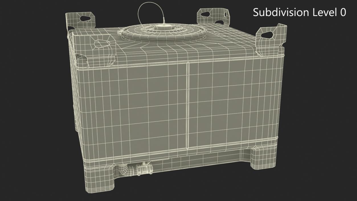 3D Stainless Steel IBC Tote Tank 120gal Blue