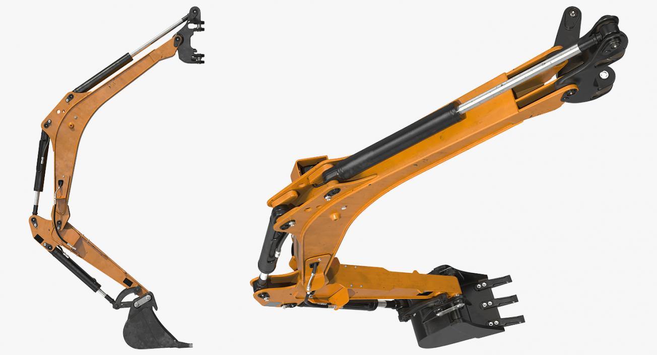 Excavator Boom and Arm Rigged 3D model