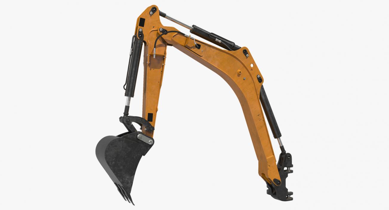 Excavator Boom and Arm Rigged 3D model