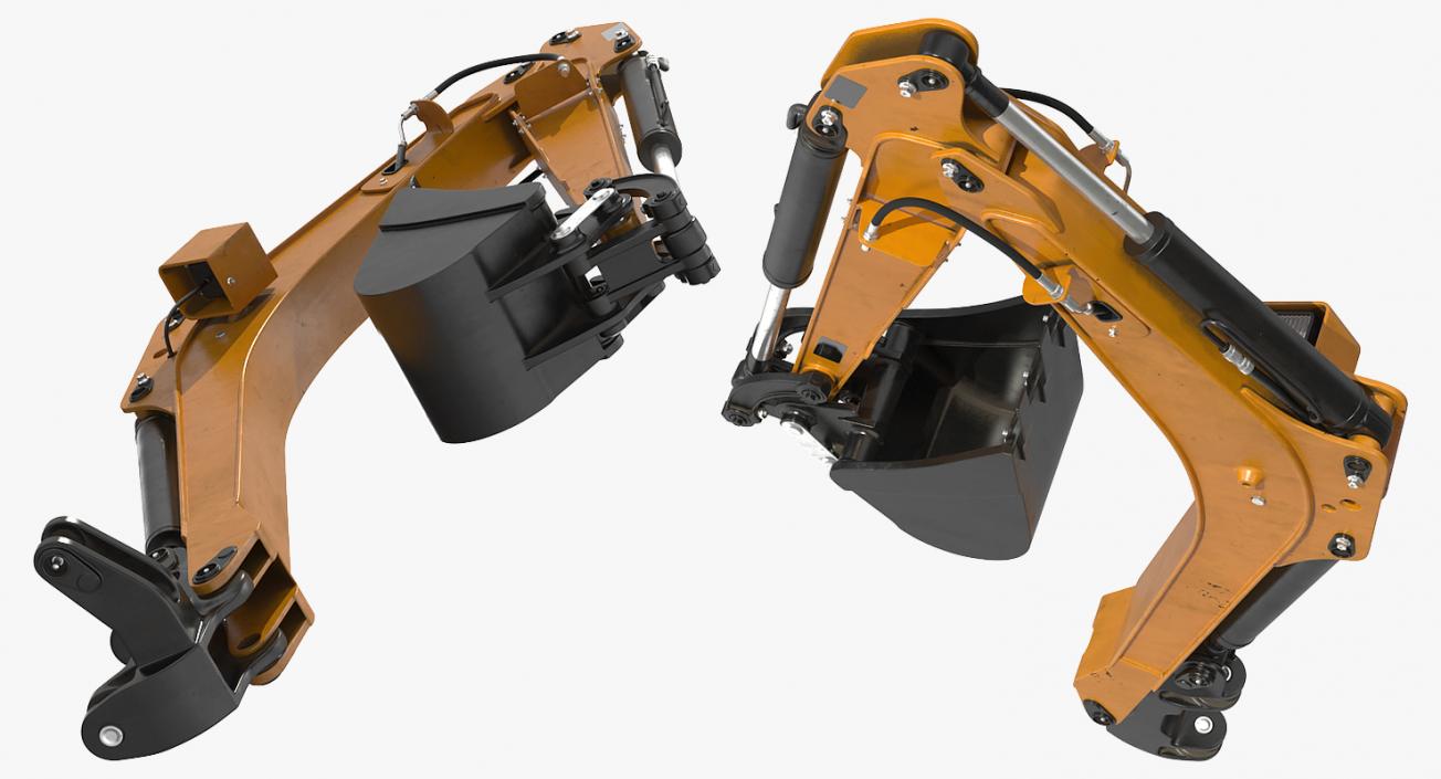 Excavator Boom and Arm Rigged 3D model