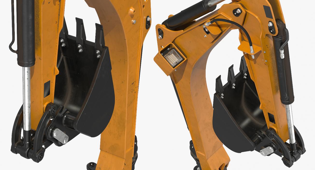 Excavator Boom and Arm Rigged 3D model