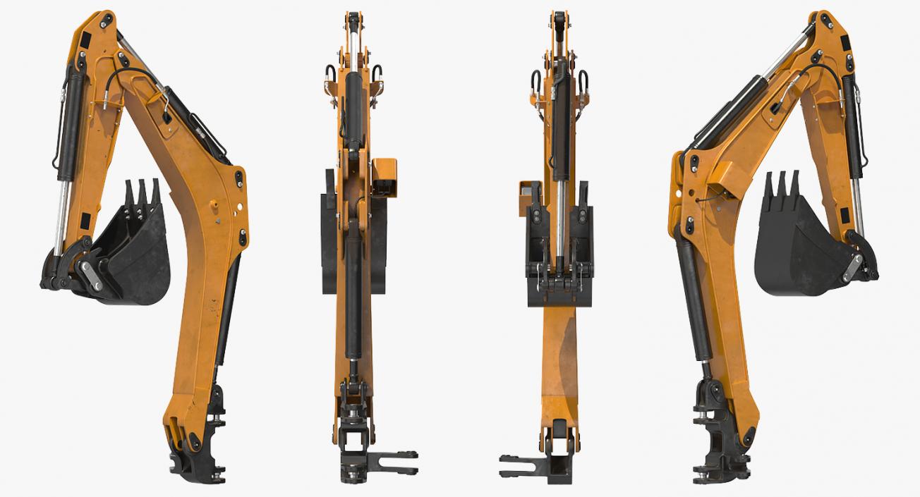 Excavator Boom and Arm Rigged 3D model