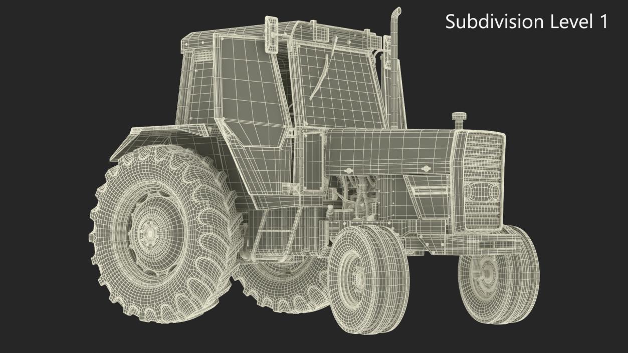 3D Massey Ferguson 698 Tractor Rigged for Cinema 4D model