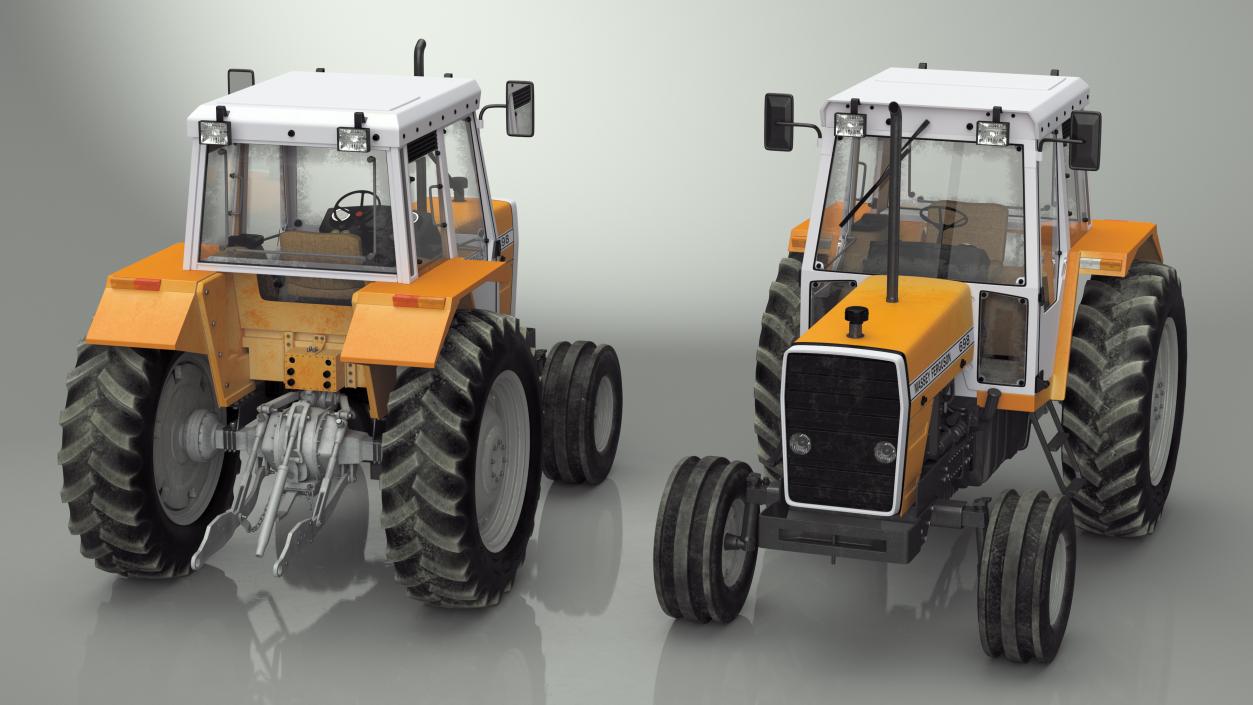 3D Massey Ferguson 698 Tractor Rigged for Cinema 4D model