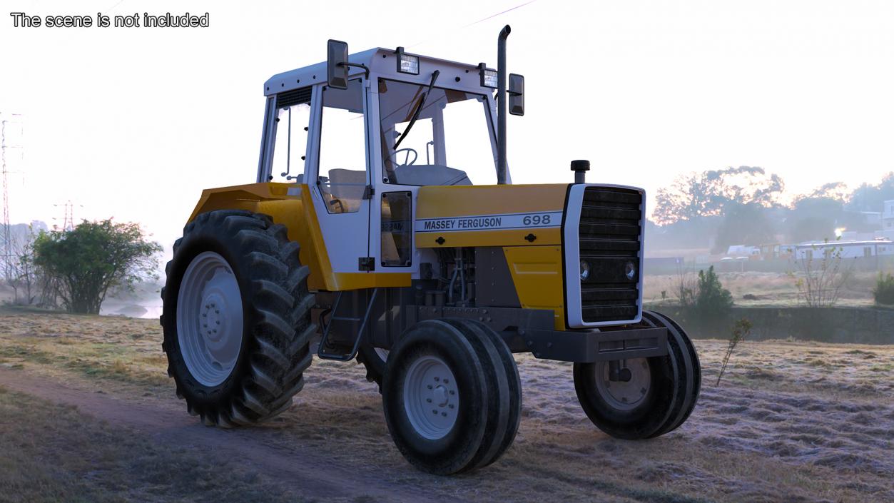 3D Massey Ferguson 698 Tractor Rigged for Cinema 4D model