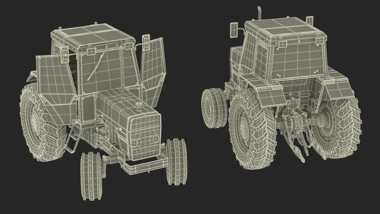 3D Massey Ferguson 698 Tractor Rigged for Cinema 4D model