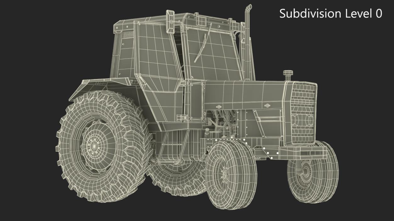 3D Massey Ferguson 698 Tractor Rigged for Cinema 4D model