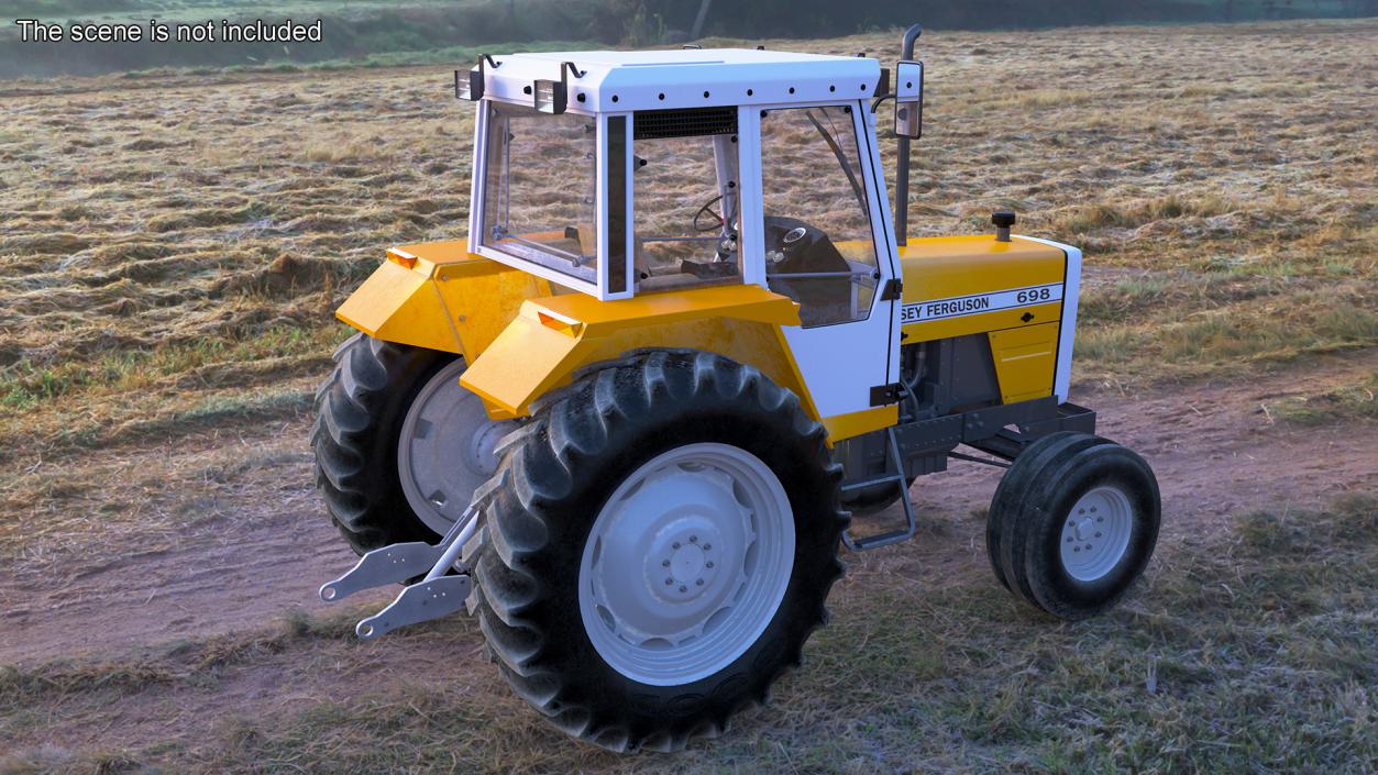 3D Massey Ferguson 698 Tractor Rigged for Cinema 4D model