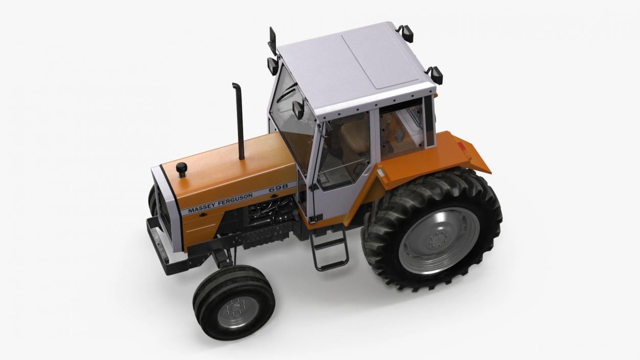 3D Massey Ferguson 698 Tractor Rigged for Cinema 4D model