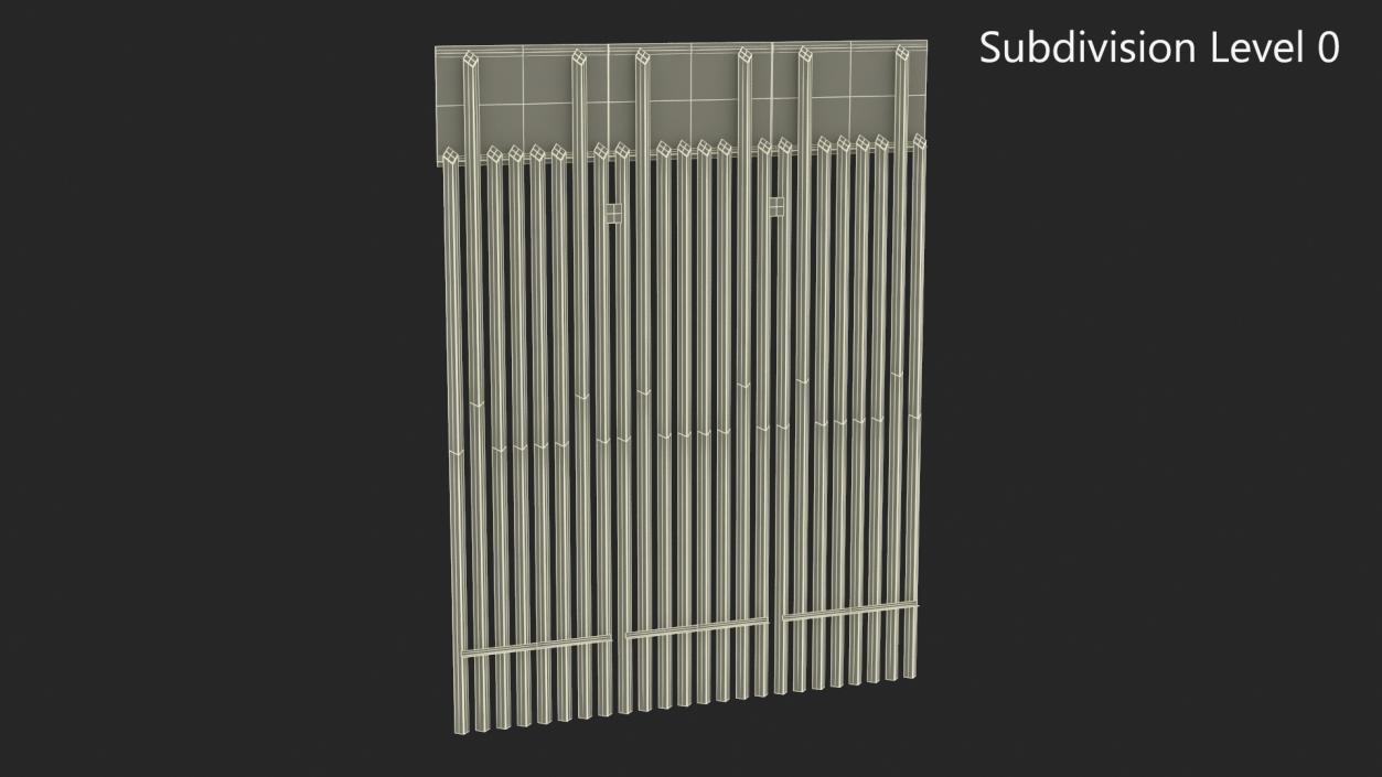 3D Large Iron Fence