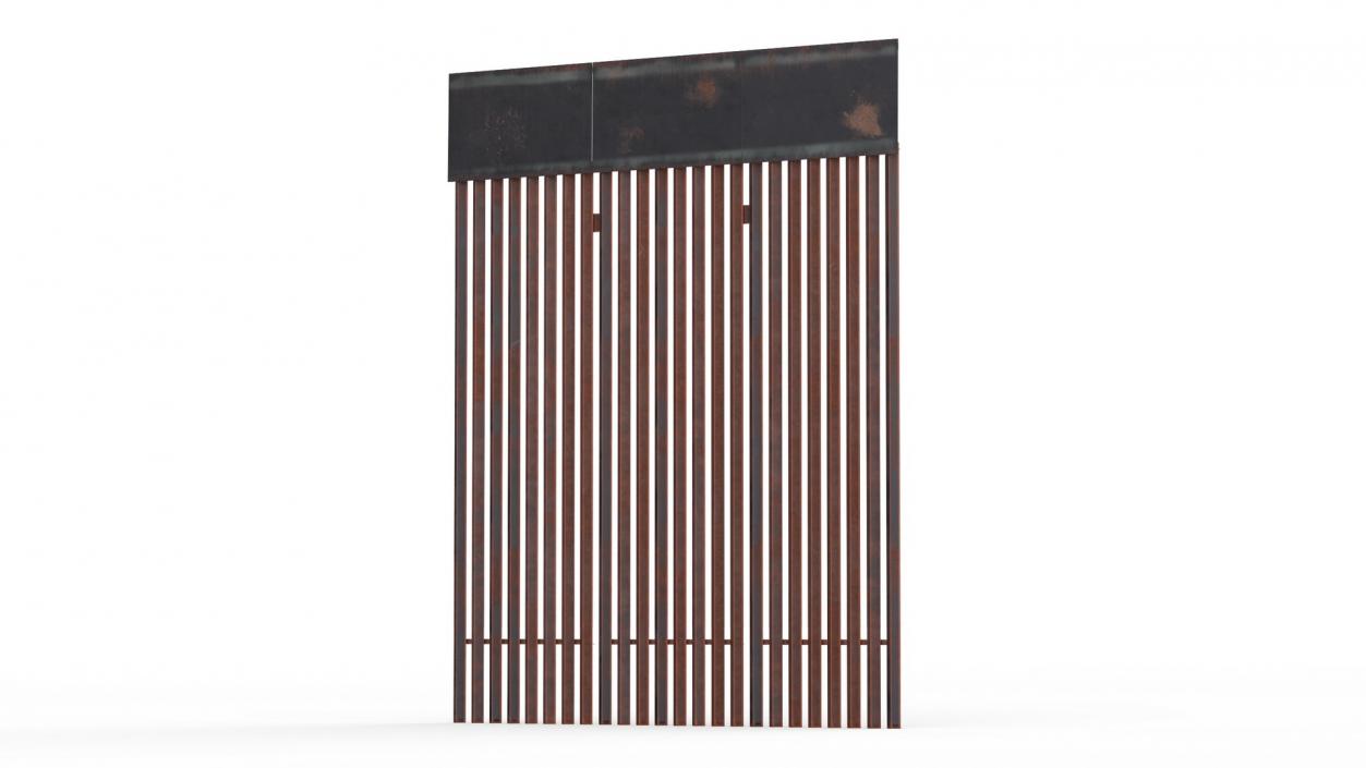 3D Large Iron Fence