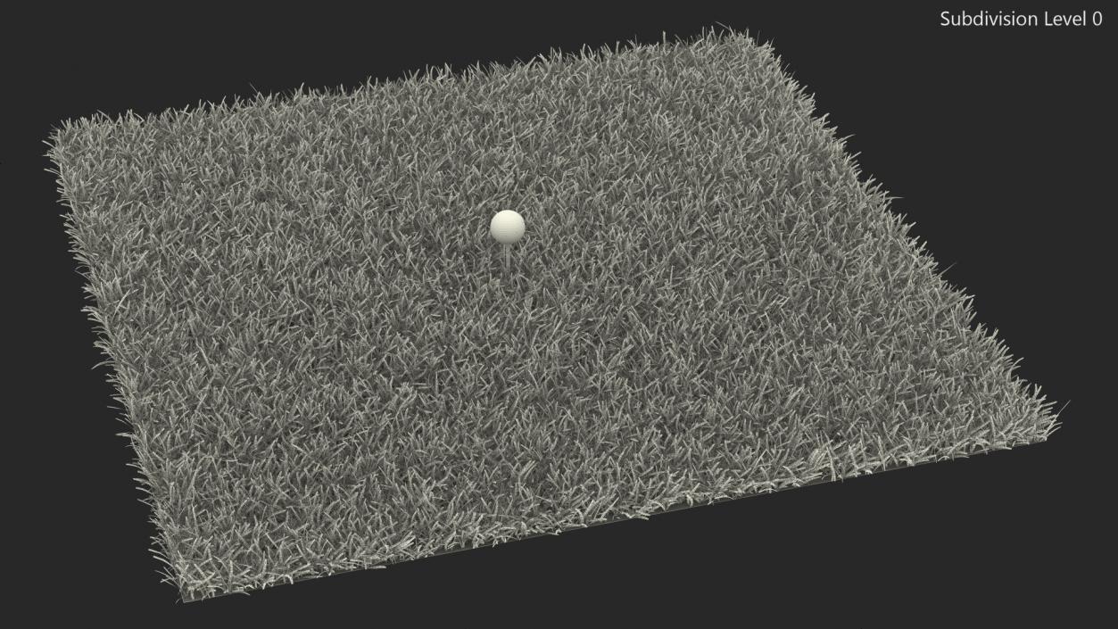 Golf Ball on Lawn 3D