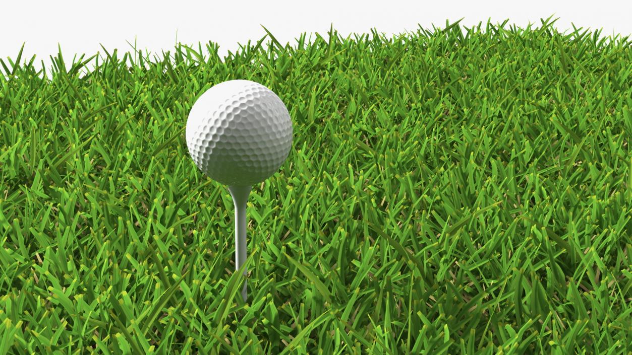 Golf Ball on Lawn 3D