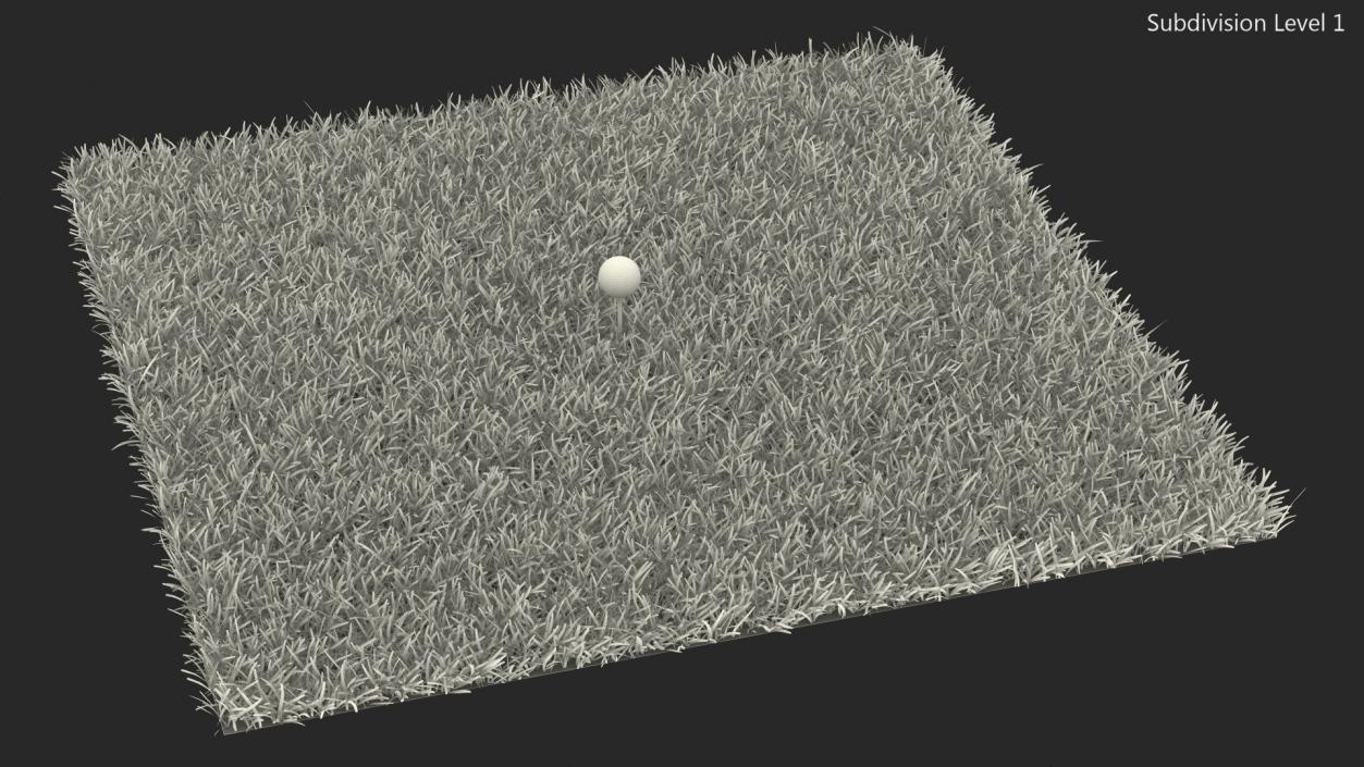 Golf Ball on Lawn 3D