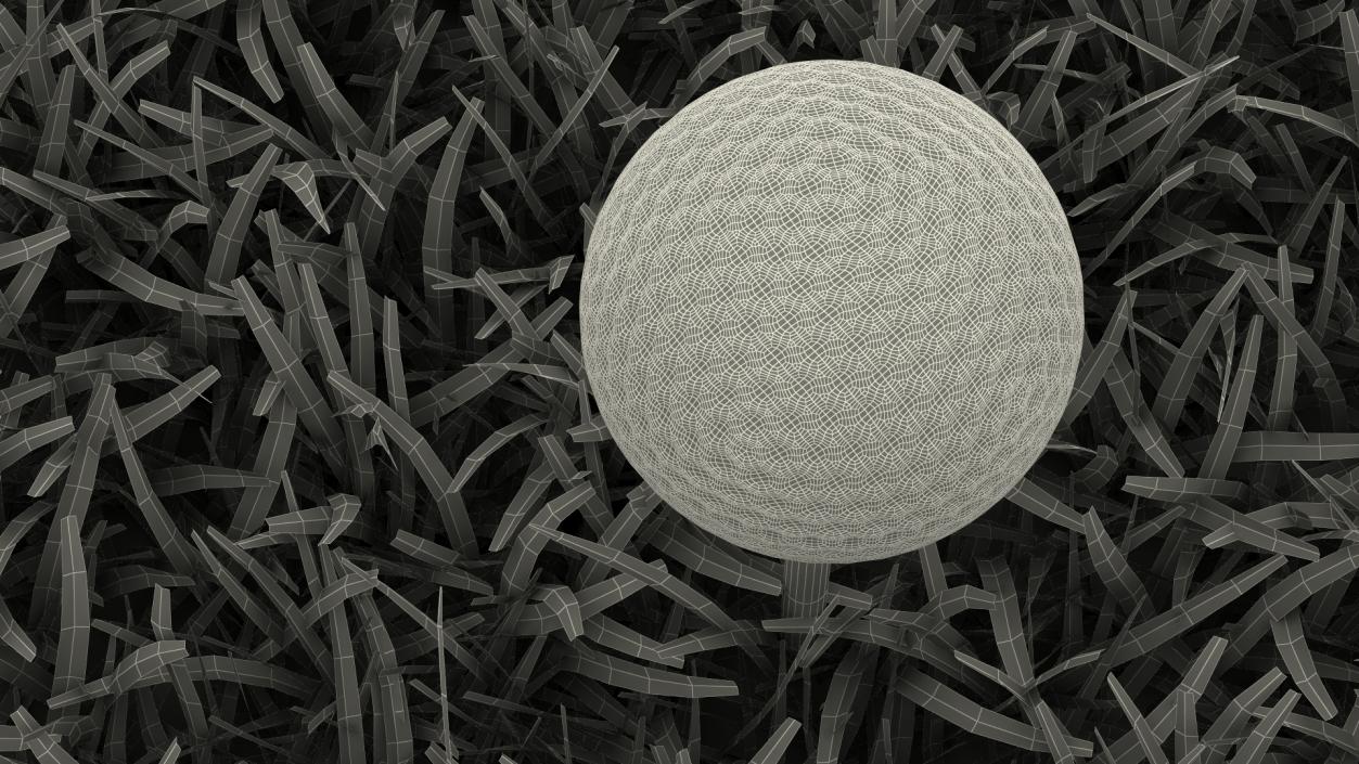 Golf Ball on Lawn 3D