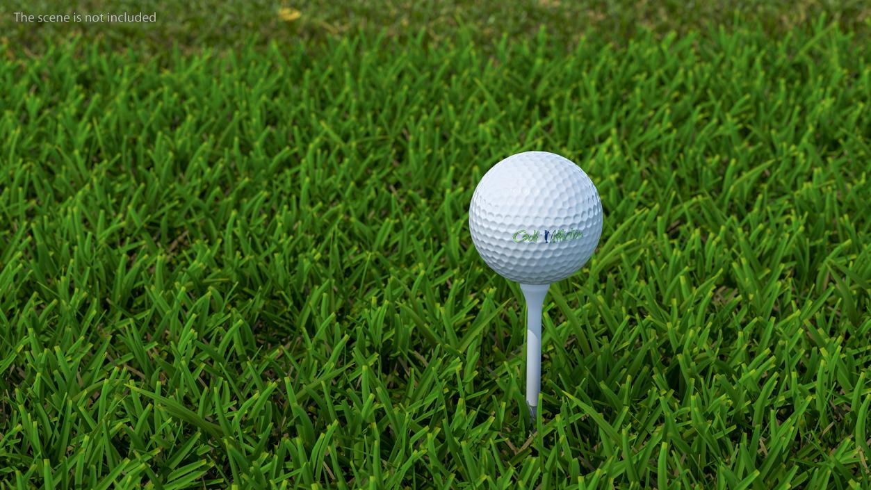 Golf Ball on Lawn 3D