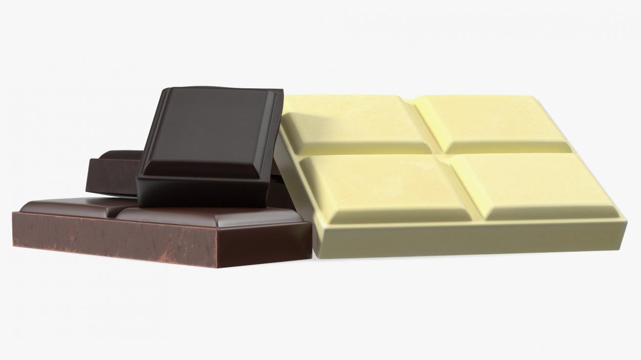 Dark Milk White Chocolate Set 3D model