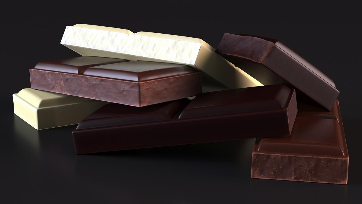 Dark Milk White Chocolate Set 3D model