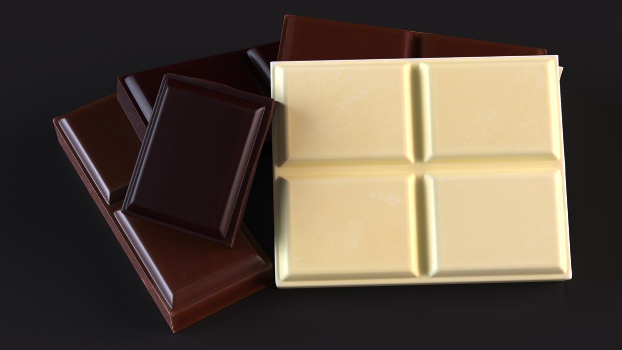 Dark Milk White Chocolate Set 3D model