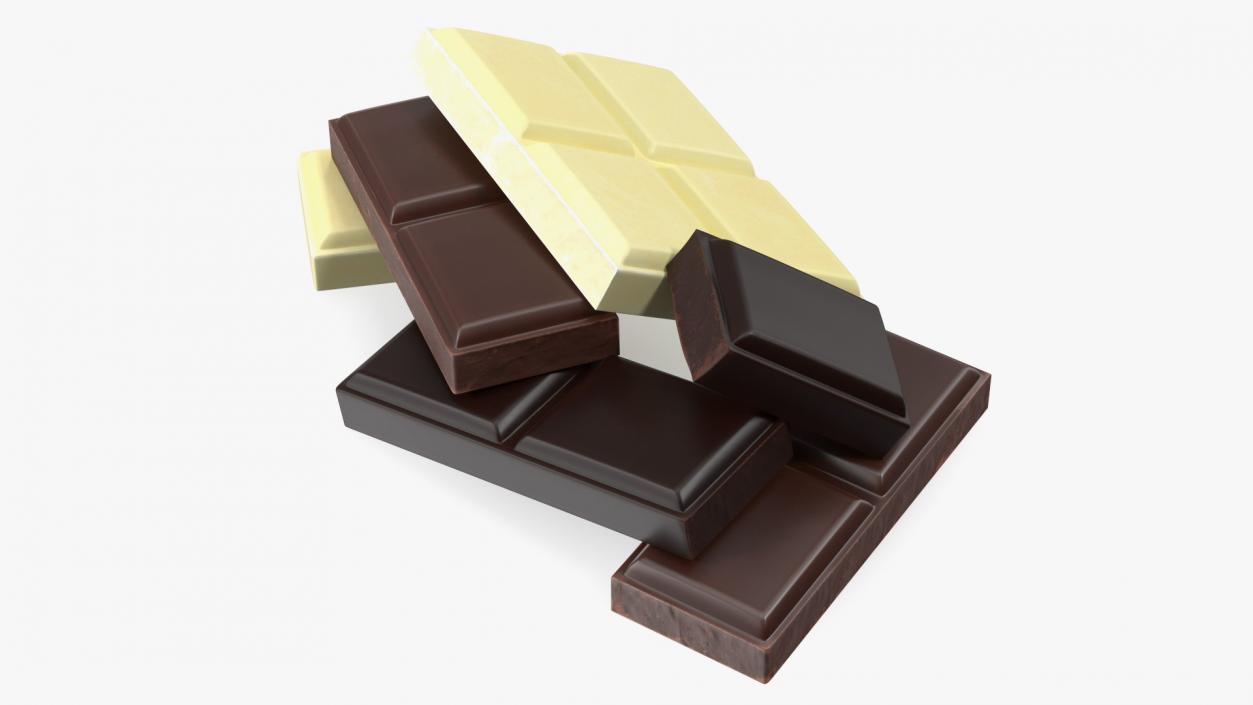 Dark Milk White Chocolate Set 3D model