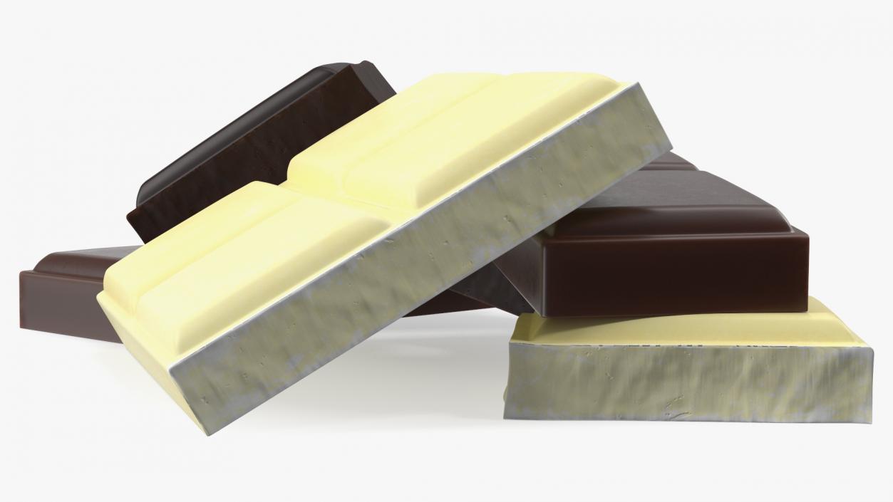 Dark Milk White Chocolate Set 3D model