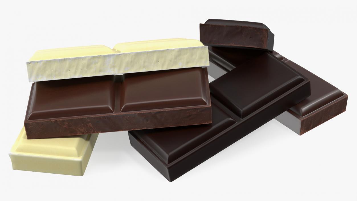 Dark Milk White Chocolate Set 3D model