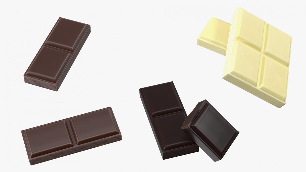 Dark Milk White Chocolate Set 3D model