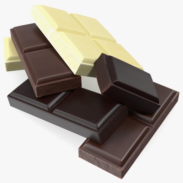 Dark Milk White Chocolate Set 3D model