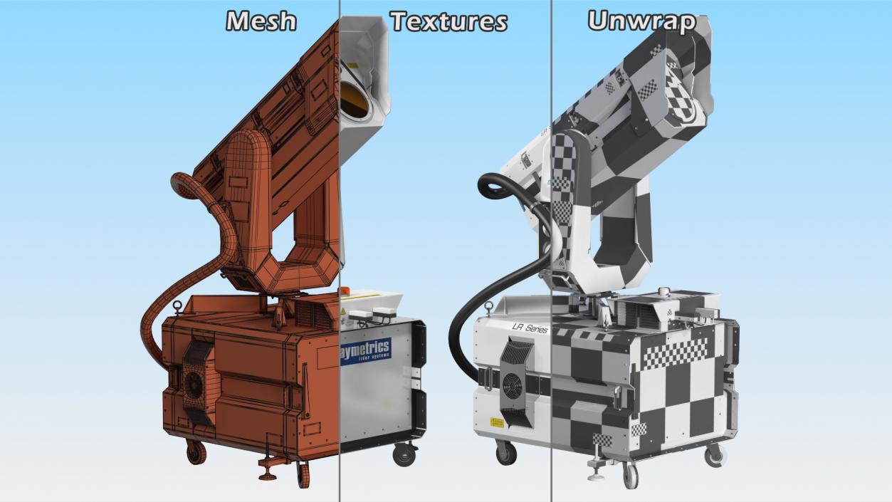 Raymetrics Airport Ceilometer LIDAR Rigged 3D