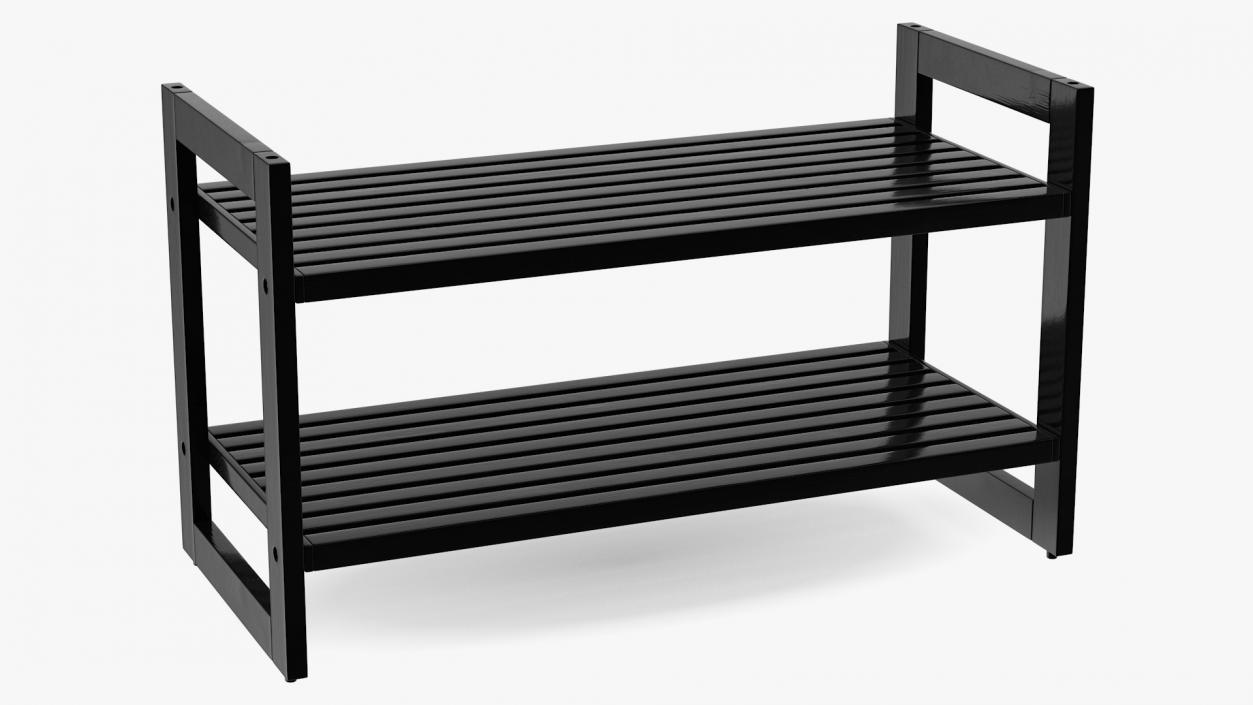 3D model Black Stackable Shoe Rack