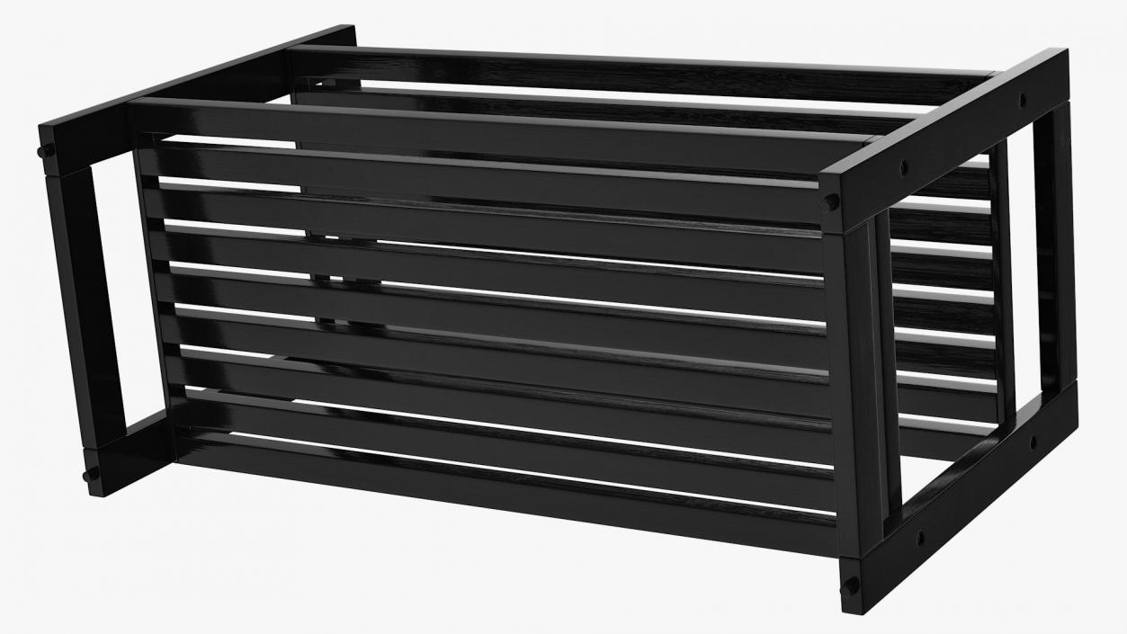 3D model Black Stackable Shoe Rack