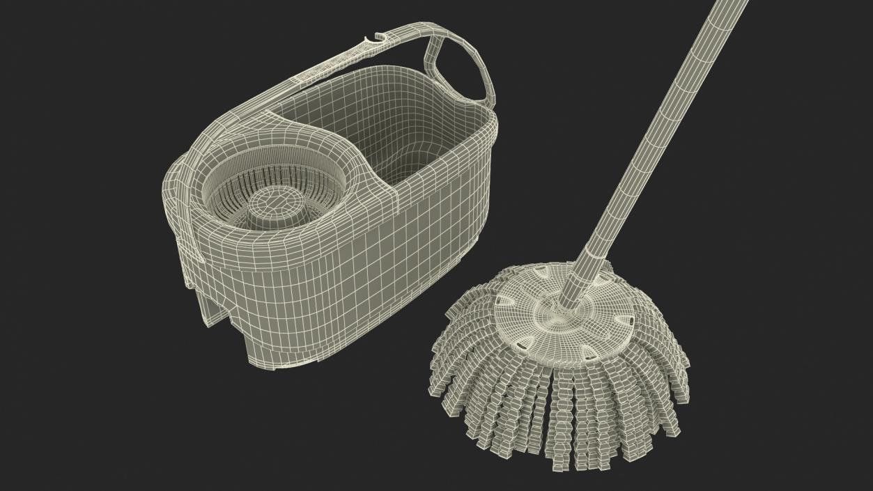 3D Swab with Plastic Bucket Red model