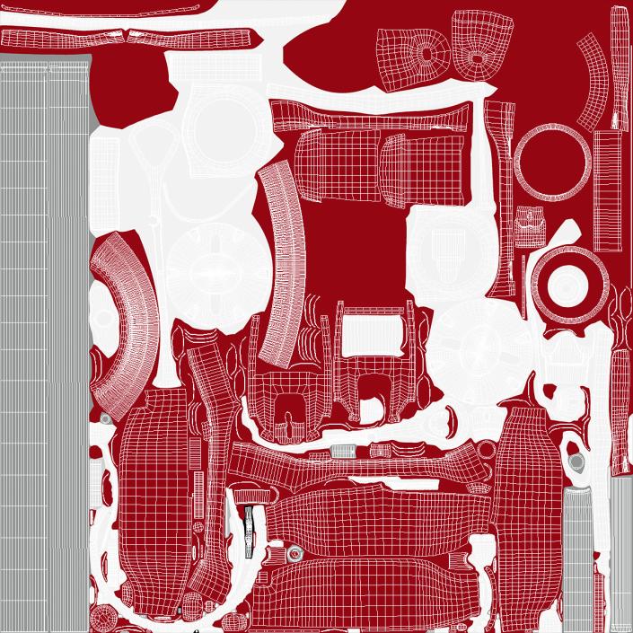 3D Swab with Plastic Bucket Red model