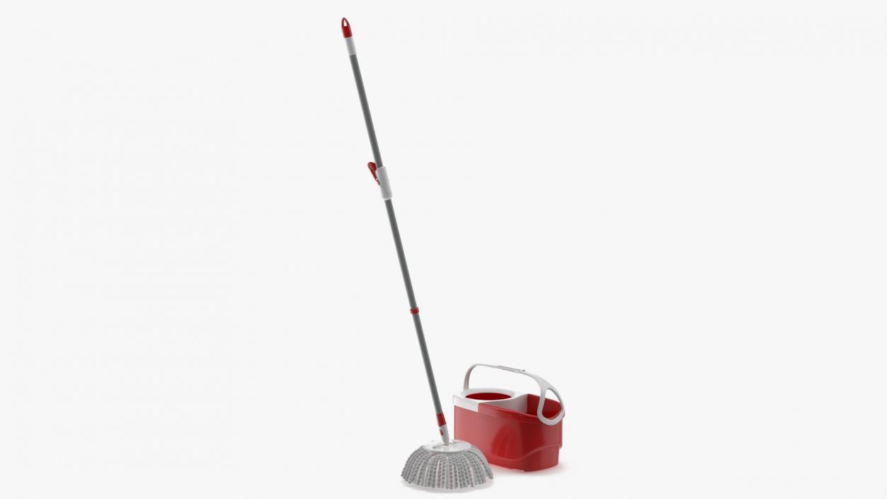 3D Swab with Plastic Bucket Red model