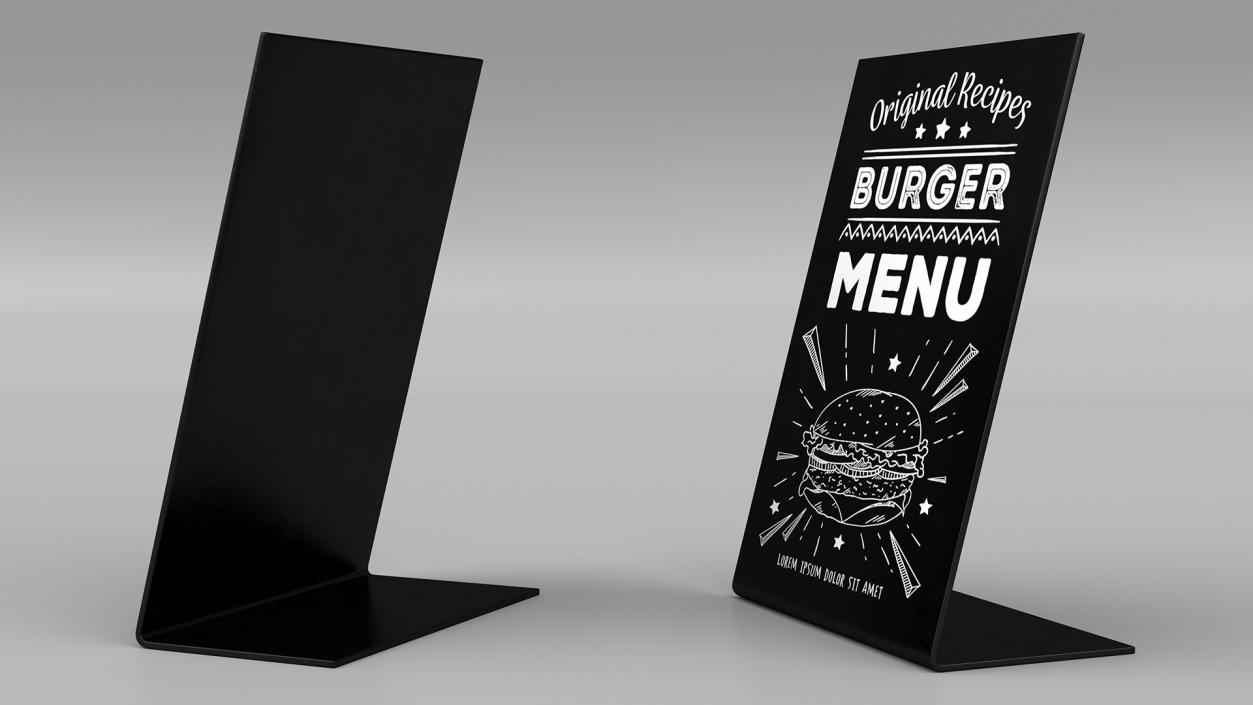 3D Chalkboard Black with Text