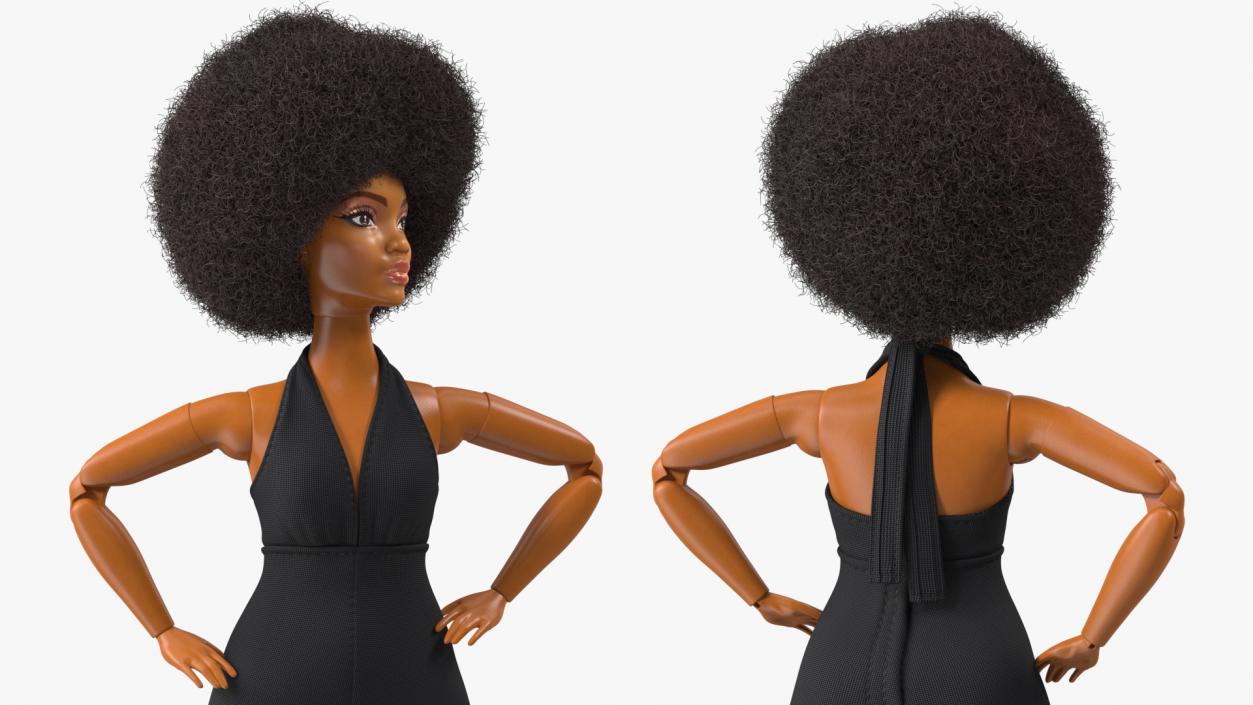 3D model Dressed Barbie Dolls Fur Collection