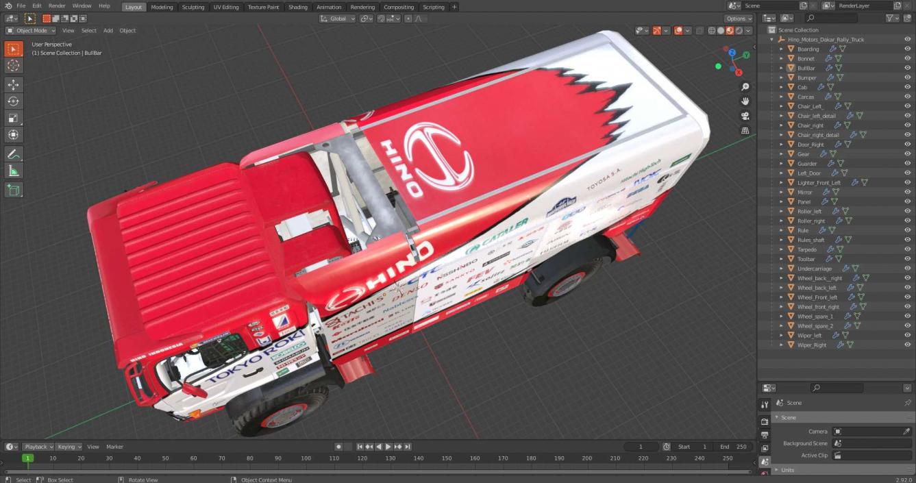 Hino Motors Dakar Rally Truck 3D model