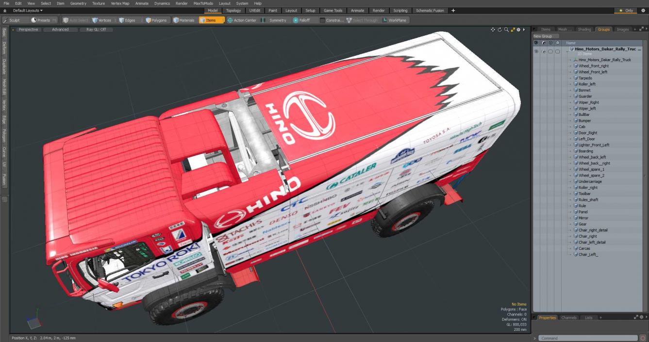 Hino Motors Dakar Rally Truck 3D model