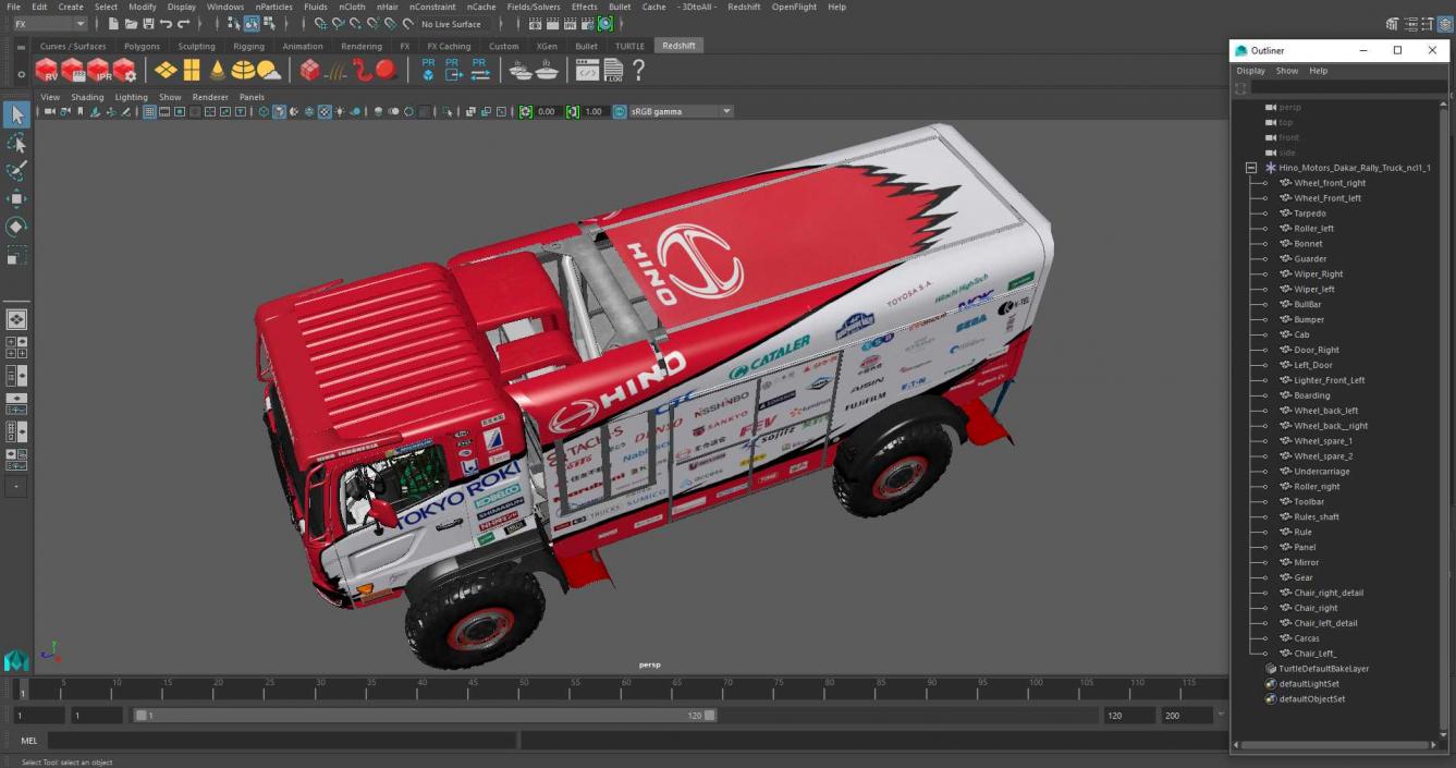 Hino Motors Dakar Rally Truck 3D model