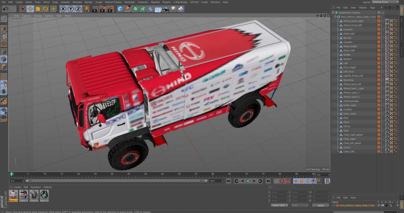 Hino Motors Dakar Rally Truck 3D model