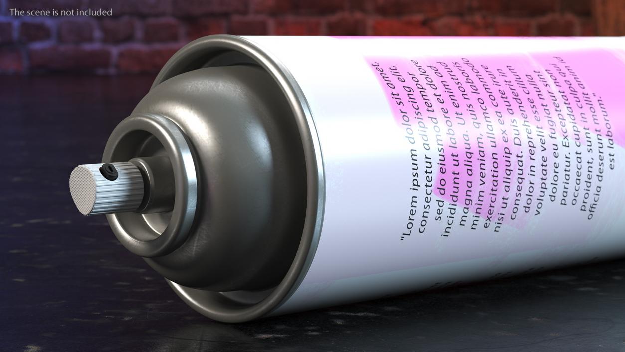 3D Aerosol Can Mockup Pink model