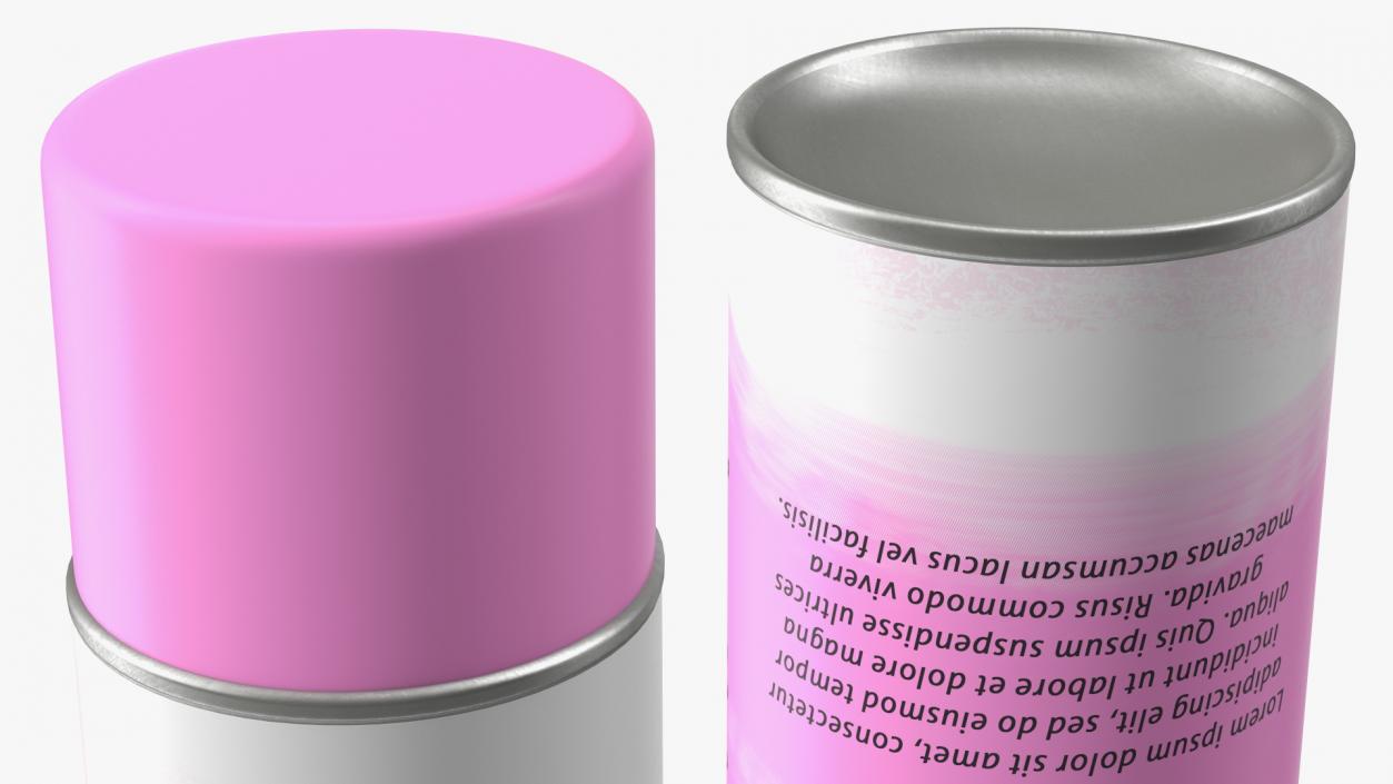 3D Aerosol Can Mockup Pink model