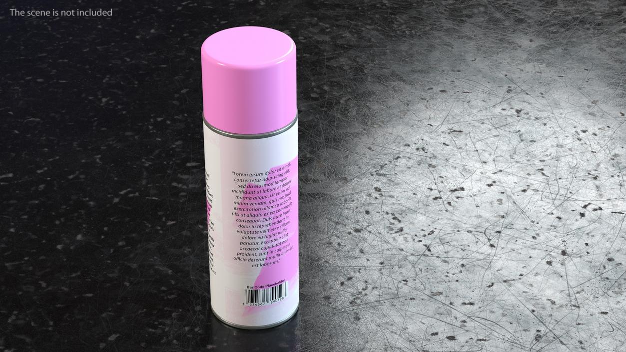 3D Aerosol Can Mockup Pink model