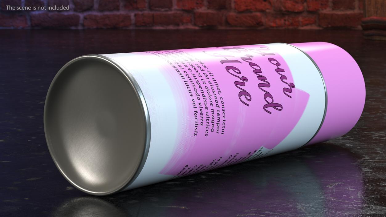 3D Aerosol Can Mockup Pink model