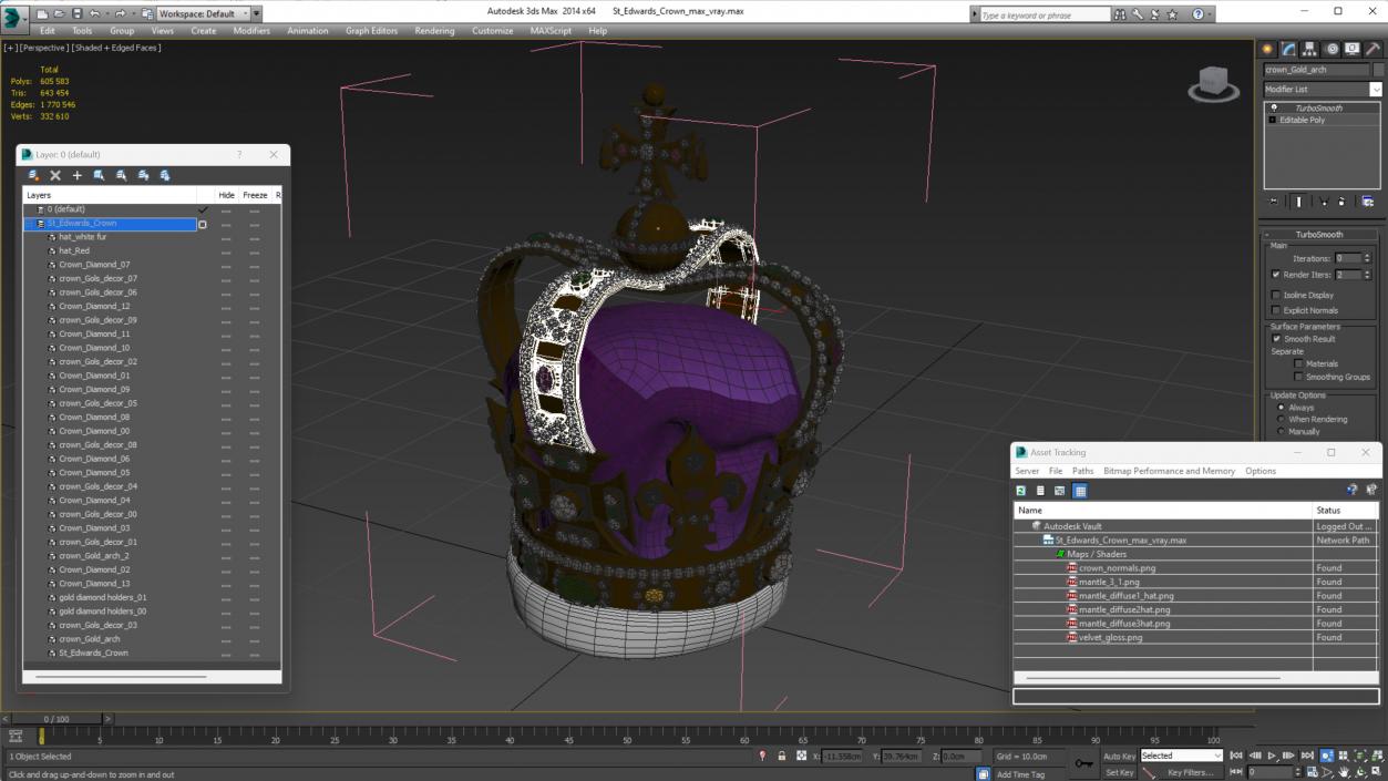 3D St Edwards Crown 2 model