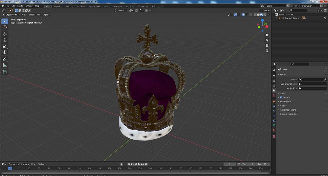 3D St Edwards Crown 2 model