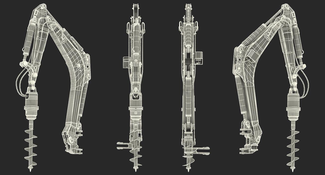 3D Earth Drill Rigged model