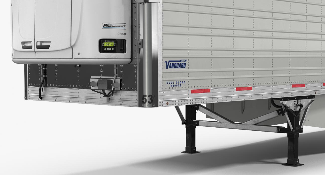 Vanguard Reefer Trailer with Thermo King C600 Rigged 3D