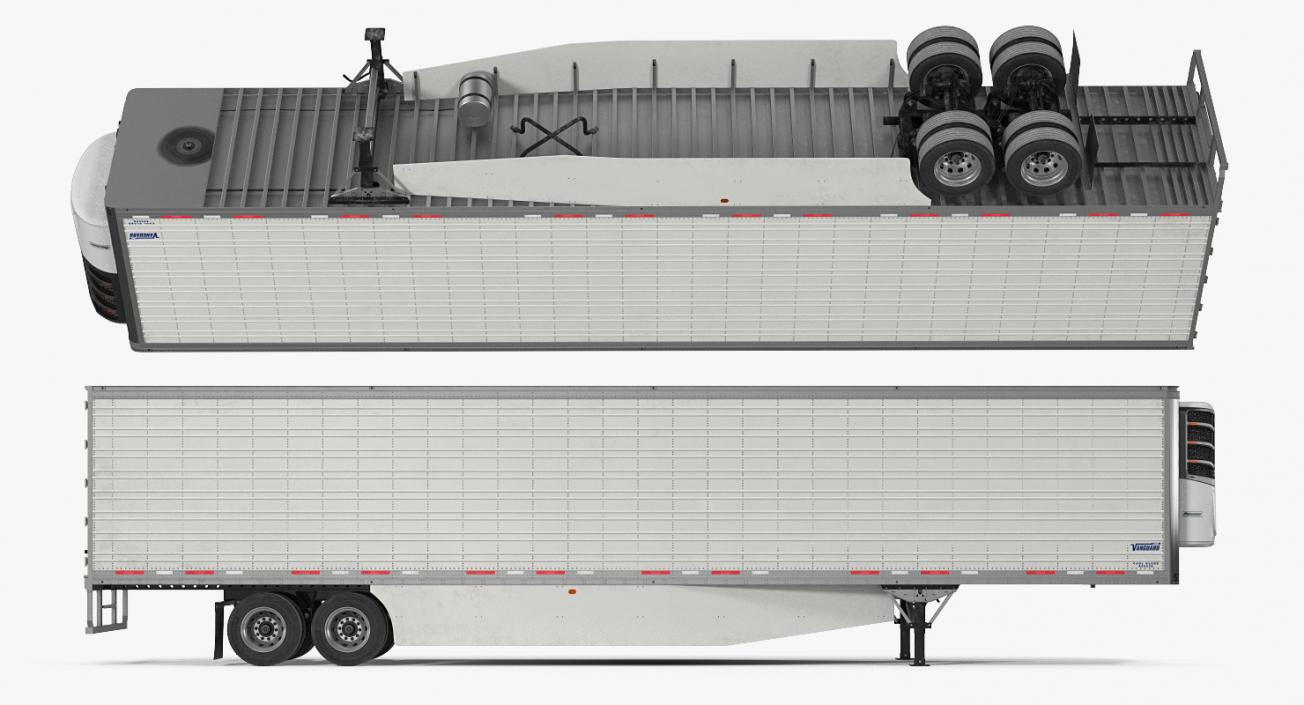 Vanguard Reefer Trailer with Thermo King C600 Rigged 3D