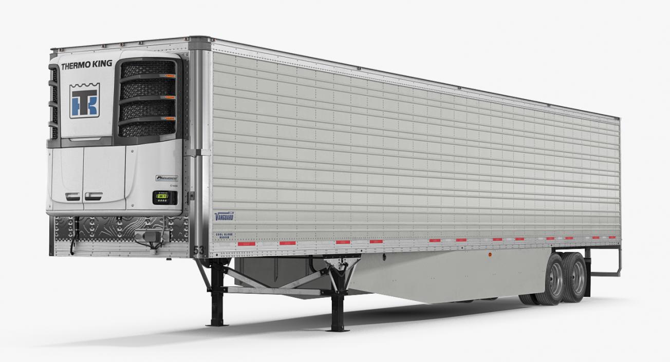 Vanguard Reefer Trailer with Thermo King C600 Rigged 3D